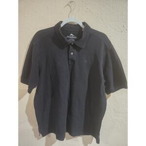 Tommy Bahama Short Sleeve Polo Shirt, Black, Size Large Cotton Blend